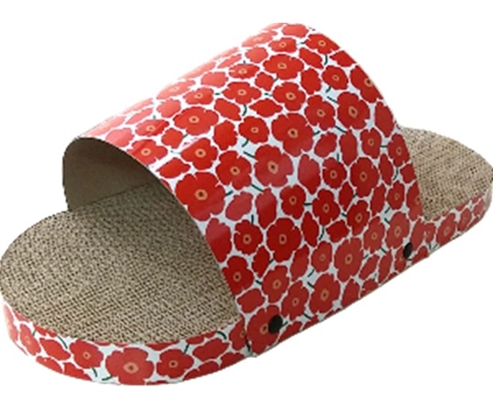 ペットアイ 愛猫用爪とぎにゃんたスリッパ フラワー  1個（ご注文単位1個）【直送品】