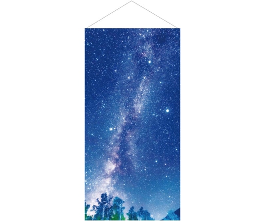 アズワン タペストリー 天の川 七夕 90×180cm 35-6-7-1 1セット(ご注文単位1セット)【直送品】