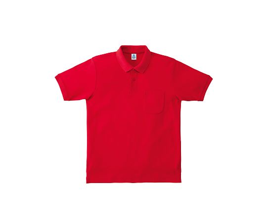 LIFEMAX ポケット付 CVC鹿の子ドライポロシャツ レッド 5L MS3114-3 5L 1枚（ご注文単位1枚）【直送品】