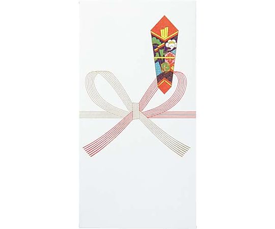 マルアイ まっすぐ書ける金封 祝 万円袋 赤白7本 10枚 ノ-KN110 1パック(ご注文単位1パック)【直送品】