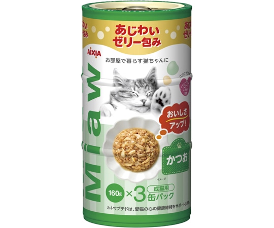 アイシア MiawMiaw 3P かつお 480g(160g×3缶) MX3-6 1セット（ご注文単位1セット）【直送品】