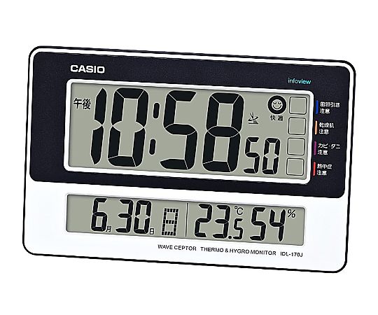 カシオ カシオ/生活環境お知らせデジタルクロック/掛・置時計 IDL-170J-7JF 1個(ご注文単位1個)【直送品】