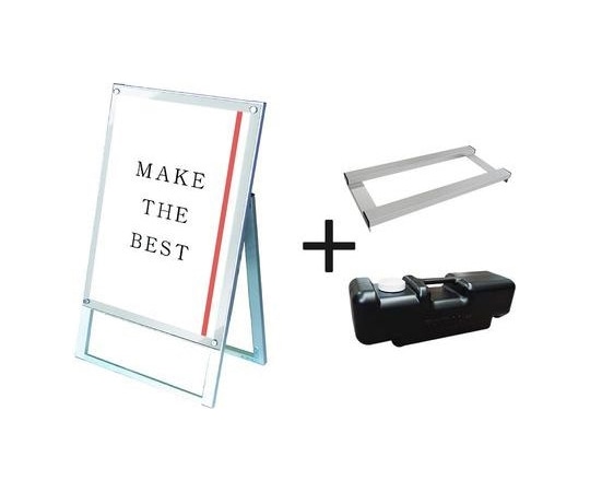 常磐精工 ポスター用スタンド看板 B2片面ホワイト ウエイトアーム・水タンクセット PSSK-B2KW-3SET 1個(ご注文単位1個)【直送品】