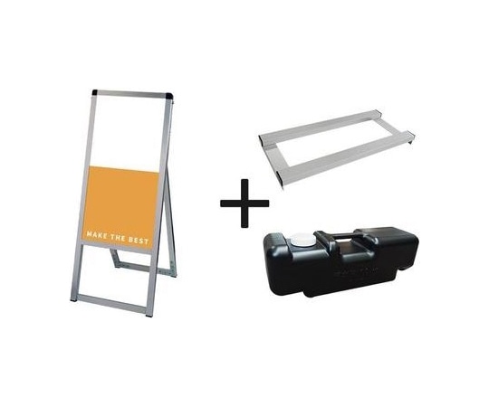 常磐精工 バリウススタンド看板 アルミ複合板 300×600片面 ウエイトアーム・水タンクセット VASKAP-300X600K-3SET 1個(ご注文単位1個)【直送品】