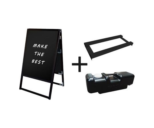 常磐精工 ブラックバリウススタンド看板 ブラックボード B2両面 ウエイトアーム・水タンクセット BVASKBB-B2R-3SET 1個（ご注文単位1個）【直送品】