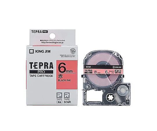 キングジム 6mm テープカセット(赤) EA761DK-61 1個(ご注文単位1個)【直送品】