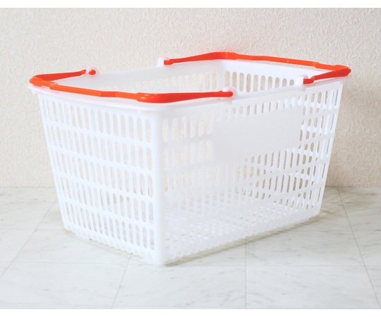 大和産業 買い物かご ナチュラル把手オレンジ 5個入 SL-7 1セット（ご注文単位1セット）【直送品】