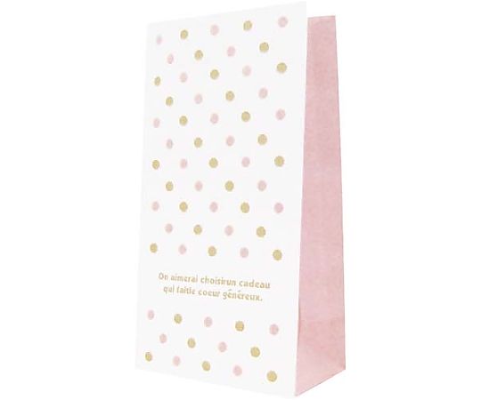 フロンティア 角底袋(ドット柄)ピンク S 100枚 KB-4 1パック（ご注文単位1パック）【直送品】