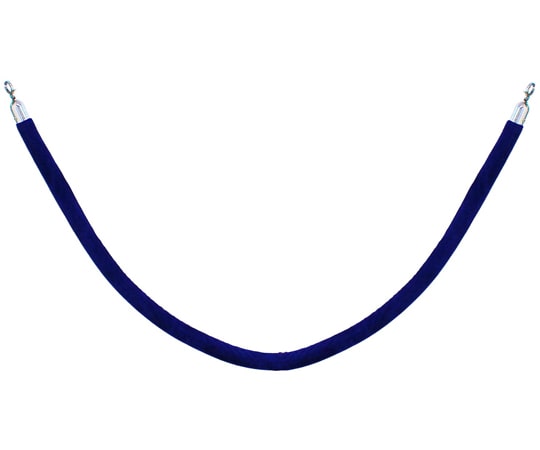 大和産業 ロープパーテーション用ベルベットロープ 銀×青 R2-11-BU 1本(ご注文単位1本)【直送品】