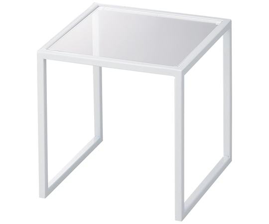 アズワン スチール脚コの字ディスプレイ ホワイト 20cm角 61-810-26-1 1個（ご注文単位1個）【直送品】