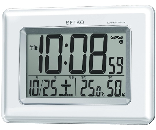 セイコー 掛置き兼用電波デジタル時計 170×250×27mm SQ424W 1個(ご注文単位1個)【直送品】