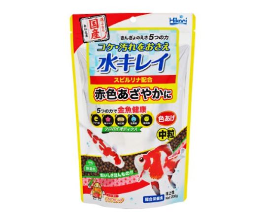 キョーリン きんぎょのエサ5つの力色あげ中粒 200g  1個（ご注文単位1個）【直送品】