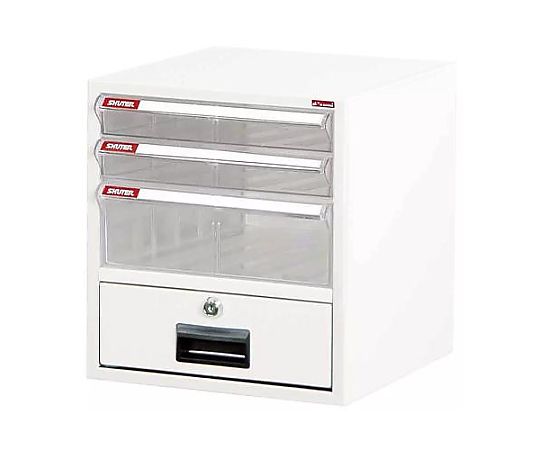 アズワン 264x343x287mm/4段レターケース(スチール/鍵付 EA954JA-15 1個(ご注文単位1個)【直送品】