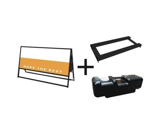 常磐精工 ブラックバリウススタンド看板 アルミ複合板 1200×600両面 ウエイトアーム・水タンクセット BVASKAP-1200X600R-3SET 1個（ご注文単位1個）【直送品】