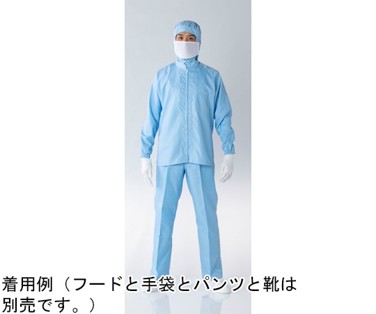 東洋リントフリー クリーンルーム用ESD対策上着 青 5L FS215C-02 5L 1枚 (ご注文単位1枚)【直送品】