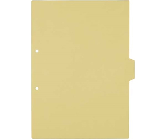 カウネット カラー仕切カード 見出し補強 A4縦 第3山 黄 10枚 4179-2711 1パック(ご注文単位1パック)【直送品】