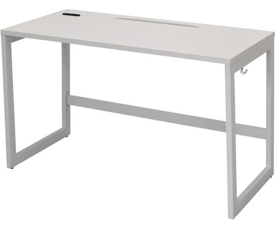 アール・エフ・ヤマカワ リスム デスク W1200×D600 ホワイト×ホワイト脚 2ヶ口コンセント付き RFFLD-1260WH-WL 1台(ご注文単位1台)【直送品】