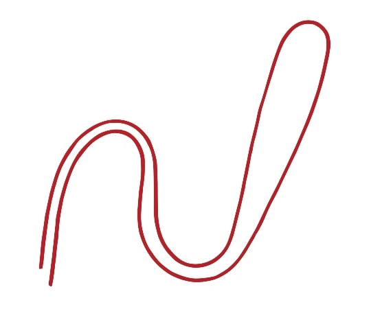 オープン工業 名札用パーツ 丸紐 100本 赤 NB-312-RD 1袋(ご注文単位1袋)【直送品】