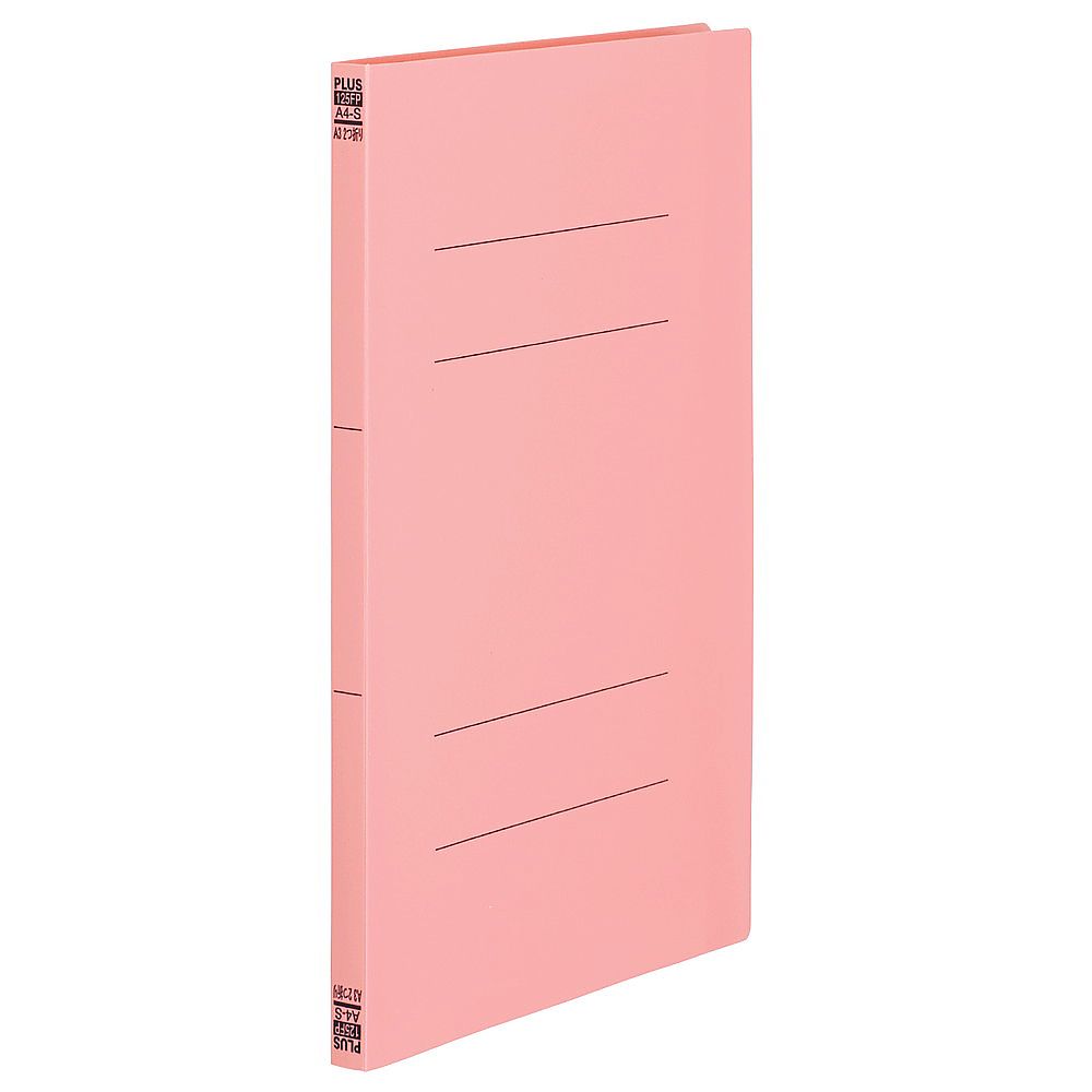 プラス PPフラットファイル A3 2折 ピンク 1冊 No.125FP 1冊(ご注文単位1冊)【直送品】