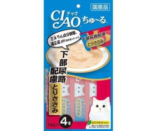 いなばペットフード CIAO ちゅ~る 下部尿路配慮 とりささみ 14g×4本 SC-106 1個（ご注文単位1個）【直送品】