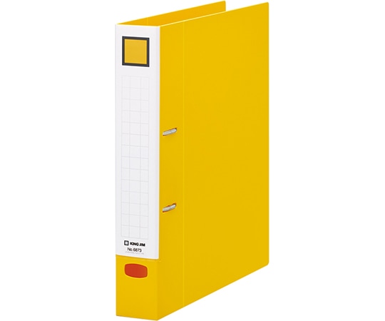 キングジム レバーリングファイル Dタイプ 黄 6873 1冊(ご注文単位1冊)【直送品】