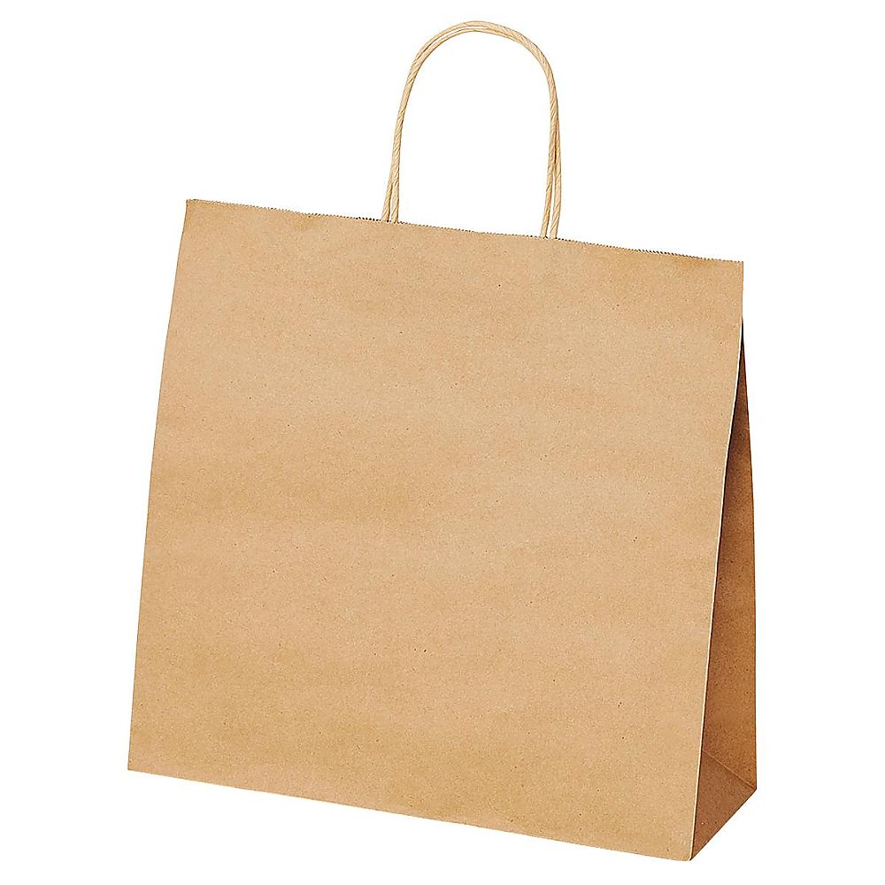 アズワン 手提紙袋 丸ヒモ 再生紙タイプ 幅32×奥行11.5×高さ31cm 300枚 61-812-49-4 1セット（ご注文単位1セット）【直送品】