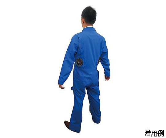 ブレイン 7.4V/胸スイッチなし 綿100% 空調ベスト 服つなぎ服タイプ ウェアのみ ブルー L BR-233 1着(ご注文単位1着)【直送品】