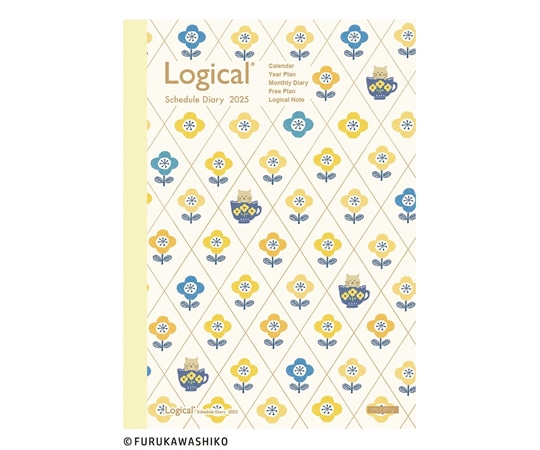 ナカバヤシ ロジカル2025月間ノートFB6フラワー NS-B602-25FA2 1冊(ご注文単位1冊)【直送品】