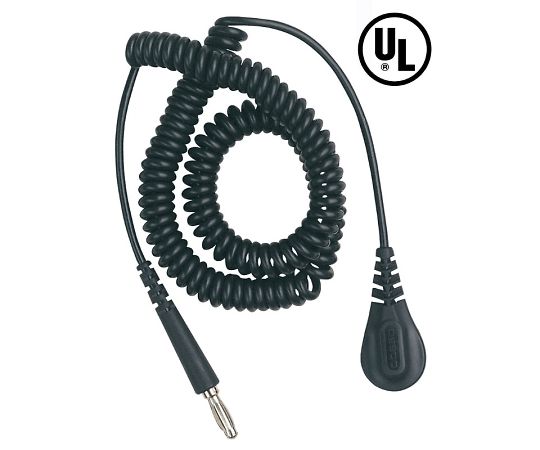 DESCO コード コイル式 黒 4mm 09480 1本 (ご注文単位1本)【直送品】