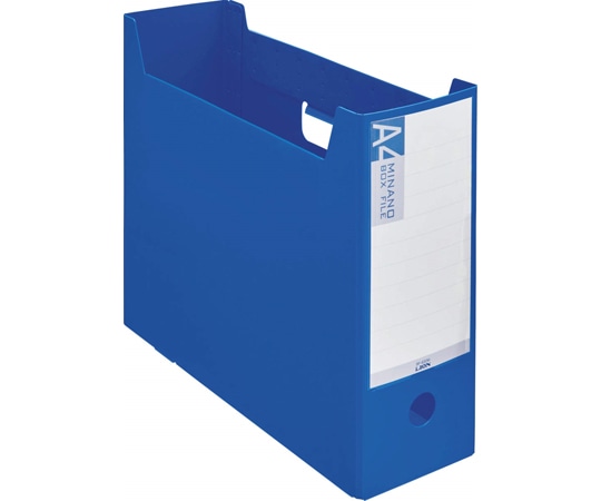 ライオン事務器 ボックスファイル MINANO〈ミナノ〉 ブルー BF-632M (B) 1冊(ご注文単位1冊)【直送品】