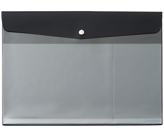 LIHITLAB ALCLEA エンベロープケース A4 【抗菌】 ブラック F7745-24 1枚(ご注文単位1枚)【直送品】