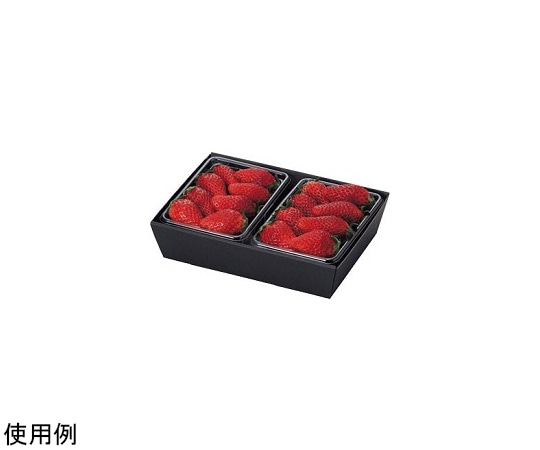 ヤマニパッケージ 青果・農産容器 イチゴパック2P用 黒トレー 300枚 L-453 1ケース（ご注文単位1ケース）【直送品】