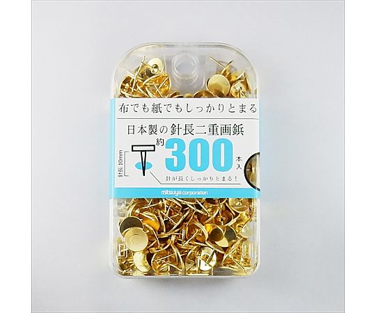 ミツヤ 足長画鋲 300本×5箱入 BX2-NL 1ケース（ご注文単位1ケース）【直送品】