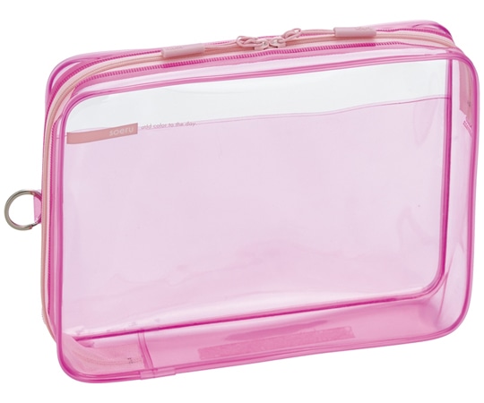 LIHITLAB SOERU クリヤーボックスケース A5 ピンク F8200-12 1個(ご注文単位1個)【直送品】