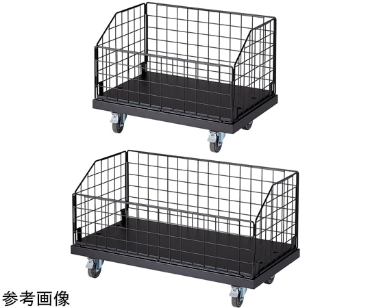 ストア・エキスプレス 高耐荷重ジャンブルワゴン 黒 W90cm 61-797-59-1 1台（ご注文単位1台）【直送品】