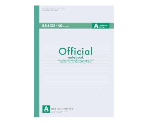アピカ オフィシャル 無線綴じノート セミB5 A罫 40枚 6A4F 1冊(ご注文単位1冊)【直送品】