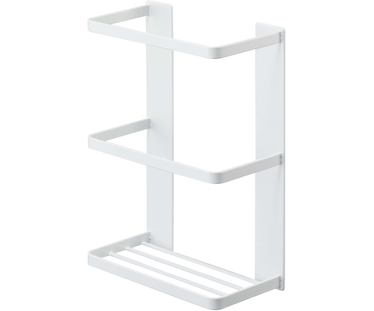 山崎実業 マグネットバスルーム折り畳み風呂蓋ホルダー ミスト ホワイト 4862 1個（ご注文単位1個）【直送品】