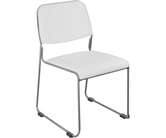 カグクロ スタッキングチェアNSF レザー ホワイト NSF-002V-WH 1個(ご注文単位1個)【直送品】