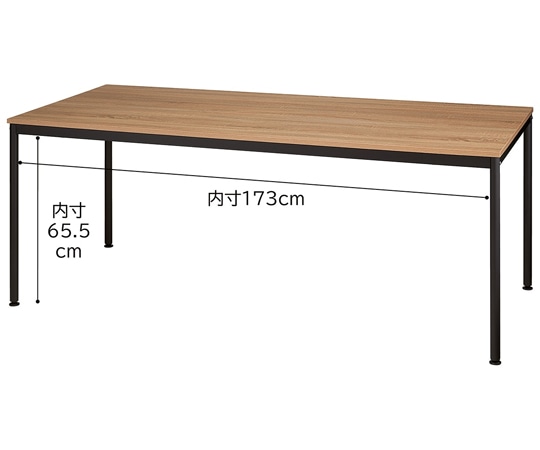 アズワン ミーティングテーブル ラスティック柄天板 180×80cm 61-812-84-3 1台（ご注文単位1台）【直送品】