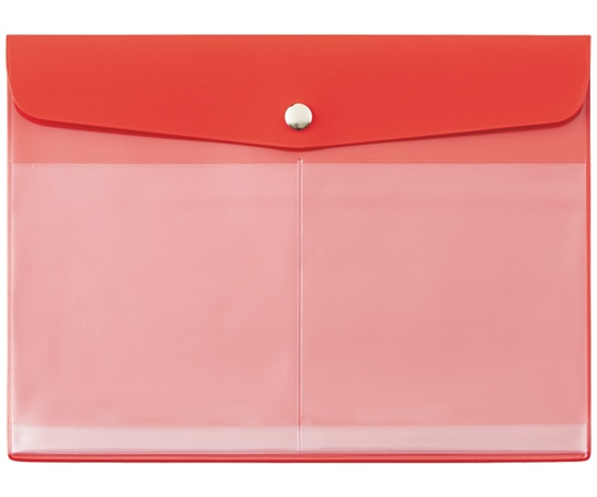 LIHITLAB ALCLEA エンベロープケース A5 【抗菌】 レッド F7744-3 1枚(ご注文単位1枚)【直送品】