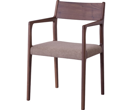 東谷 アームチェア ブラウン JPC-122WAL 1個（ご注文単位1個）【直送品】