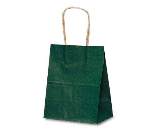 ベルベ 紙袋 自動紐手提袋 T-2 カラー(緑) 200枚 1215 1ケース（ご注文単位1ケース）【直送品】