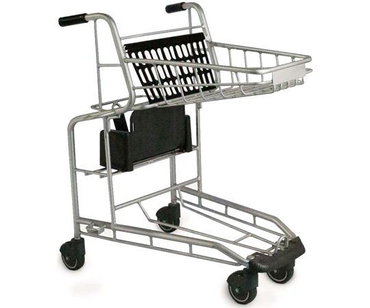 大和産業 子乗せショッピングカート シルバー W585×D780×H920mm AL73-C100 1台（ご注文単位1台）【直送品】