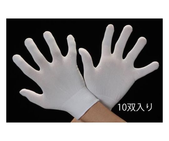 エスコ [M/170mm]手袋･インナー(クリーンルーム用･ナイロン/10双) EA354AF-6 1袋 (ご注文単位1袋)【直送品】