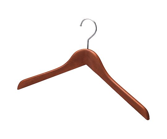 アズワン 木製ハンガー ブラウン 屈折型(メープル)W42cm 60本 61-191-16-4 1個（ご注文単位1個）【直送品】