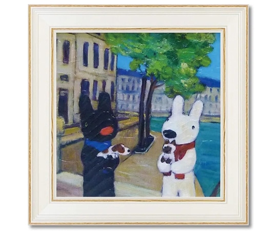 ユーパワー リサとガスパール アートフレーム Mサイズ｢いぬとねこ｣ GL-05802 1個（ご注文単位1個）【直送品】