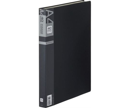 ライオン事務器 クリアーブック ミナノ ブラック CR-40M 1冊(ご注文単位1冊)【直送品】