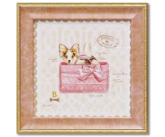 ユーパワー ミニゲル アートフレーム チャド バレット｢パピヨン パピー パース｣ CB-02008 1個（ご注文単位1個）【直送品】