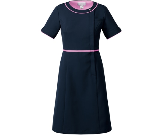 フォーク ワンピース ダークネイビー×ランジアパープル M 3019SC-17 1枚（ご注文単位1枚）【直送品】