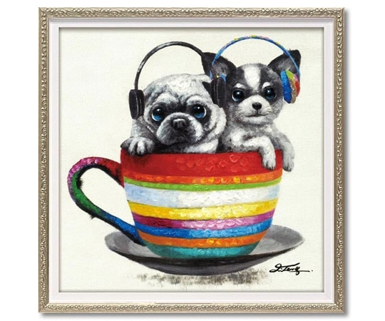 ユーパワー オイル ペイント アート｢ティータイム(Sサイズ)｣ OP-07045 1個（ご注文単位1個）【直送品】